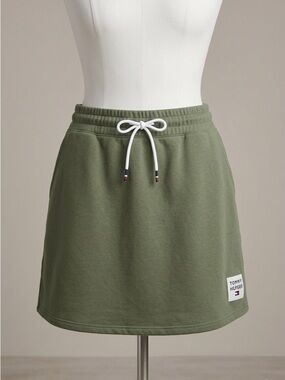 Tommy Hilfiger Olive Green Sweat Skort Athleisure Lounge Pockets Size XL